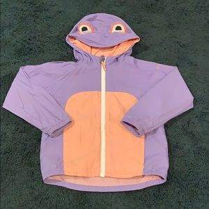 Girls 4T Raincoat (Purple/Pink Frog)